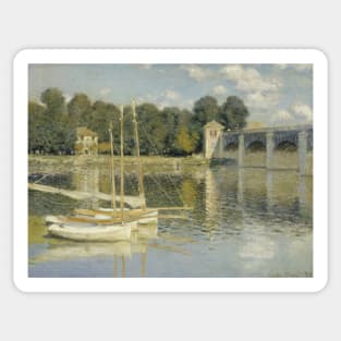 The Argenteuil Bridge by Claude Monet Sticker